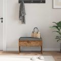 vidaXL Predsieňová lavica s vankúšom Staré drevo 63 x 38 x 40 cm