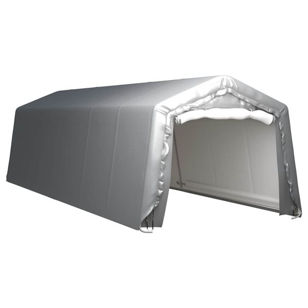 vidaXL Úložný stan 300x900 cm oceľový sivý