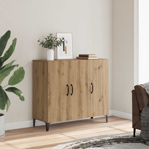 vidaXL Komoda dub artisian 90x34x80 cm kompozitné drevo