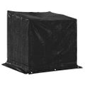 vidaXL Regál na krbové drevo s pláštenkou 100,5x100,5x110,5 cm