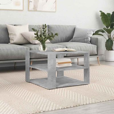 vidaXL Konferenčný stolík betónovo sivý 58x58x40cm kompozit. drevo