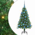 vidaXL Umelý vianočný stromček Zelená 120 cm PVC a Oceľ a Plast