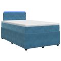 vidaXL Posteľ boxspring s matracom Modrá 120 x 190 cm Zamat