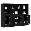 vidaXL Highboard Čierny dub 132 x 35,5 x 103,5 cm Kompozitné drevo