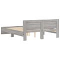 vidaXL Posteľný rám s čelom a LED sivý sonoma 160x200 cm