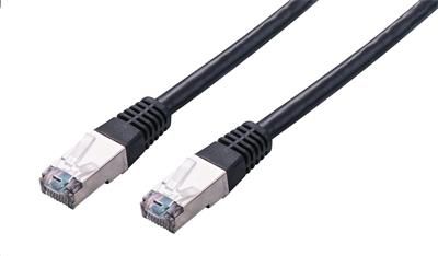 Kábel C-TECH patchcord Cat5e, FTP, čierny, 1m