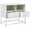 vidaXL TV skrinka biela 68x39x60,5 cm oceľ