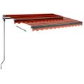 vidaXL Voľne stojaca ručne zaťahovacia markíza 350x250cm oranžovohnedá