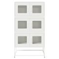 vidaXL Highboard White 68x39x123 cm Oceľ