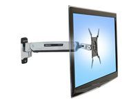 Montážna sada (kĺbové rameno, VESA adaptér, konzola na montáž na stenu) - Technológia konštantnej sily - pre Displej LCD - hliník - čierny lem, leštený hliník - veľkosť obrazovky: až do 42"