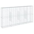 vidaXL Gabiónový kôš s krytom 400x50x200 cm pozinkované železo