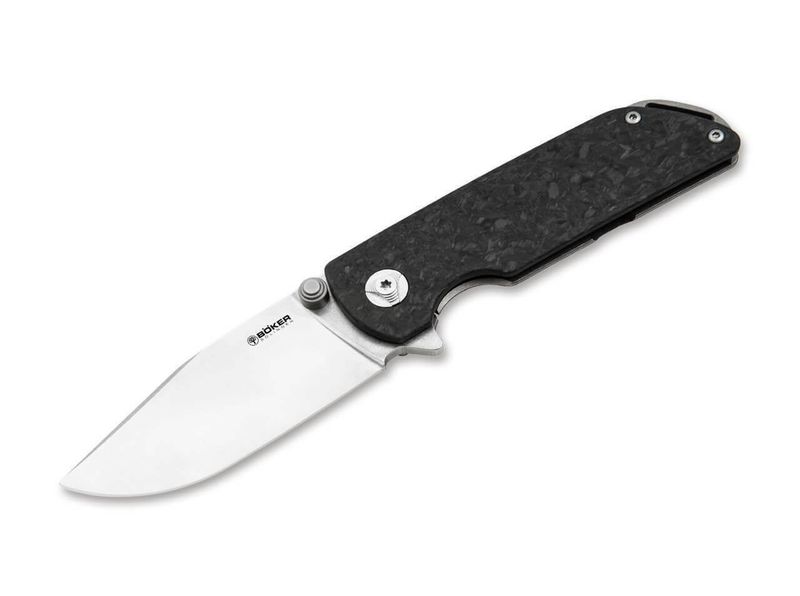Böker Manufaktur Solingen 110665 Sherman vreckový nôž 7,5 cm, uhlíkové vlákno