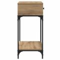vidaXL Konzolový stôl dub artisan 75 x 34,5 x 75 cm Kompozitné drevo