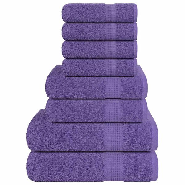 vidaXL 8-dielna sada uterákov FROGN fialová 360 g/m²