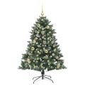 vidaXL Umelý vianočný stromček Zelená 150 cm PVC, plast a oceľ