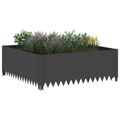 vidaXL Obrubník trávnika 100 x 100 x 35 cm Oceľ Čierna