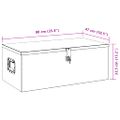 vidaXL Úložný box čierny 90x47x35,5 cm hliníkový