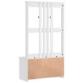 vidaXL Halový strom SANDNES biela 87x40x159,5 cm masívna borovica