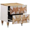 vidaXL Nočné skrinky 2 ks 40x33,5x46 cm Masívne drevo Mango