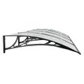 vidaXL Vchodová strieška čierna 350x100 cm polykarbonát