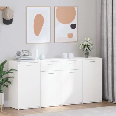 vidaXL Komoda, biela 160x36x75 cm, kompozitné drevo