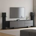 vidaXL Stojany na reproduktory 2 ks Čierny dub 30 x 30 x 80 cm