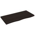 vidaXL Stolová doska tmavohnedá 100x50x(2-4) cm ošetrený dubový masív
