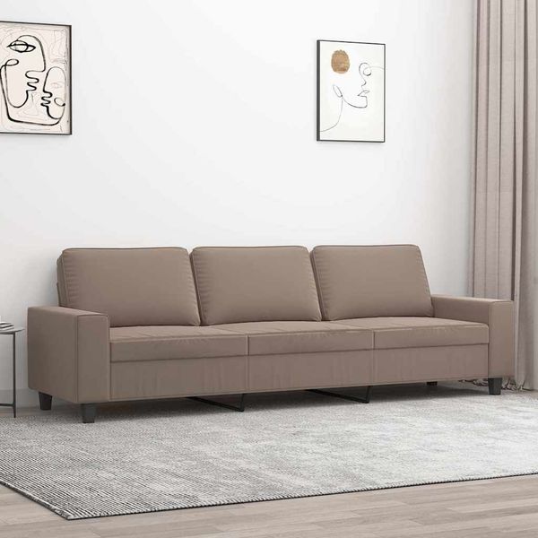 vidaXL 3-miestna pohovka sivohnedá 210 cm mikrovlákno