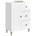 vidaXL Servírovacia skriňa Biela s vysokým leskom 66 x 34,5 x 90 cm
