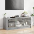 vidaXL TV skrinka so sklenenými dvierkami sivá sonoma 102x37x42 cm