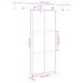 vidaXL Posuvné dvere s kovaním tvrdené sklo a hliník úzke 90x205 cm