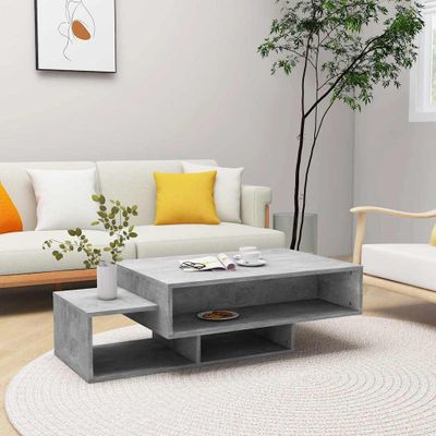 vidaXL Konferenčný stolík, betónovo sivý 105x55x32cm, kompozitné drevo