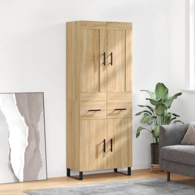 vidaXL Vysoká skrinka dub sonoma 69,5x34x180 cm spracované drevo