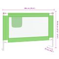 vidaXL Zábrana na detskú posteľ zelená 100x25 cm látka