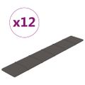 vidaXL Nástenné panely 12 ks tmavosivé 90x15 cm zamatové 1,62 m²