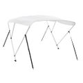 vidaXL Strieška Bimini s 3 oblúkmi, biela 183x196x137 cm