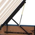 vidaXL Otomanový posteľný rám s úložiskom Modrá 160 x 200 cm látka
