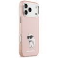 Puzdro Karl Lagerfeld pre iPhone 17 Pro Max 6,9" IML Aquarelle Choupette & Logo MagSafe ružová