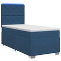 vidaXL Posteľ boxspring s matracom Modrá 100 x 200 cm Látka