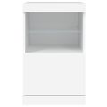 vidaXL Komoda s LED svetlami biela 41x37x67 cm