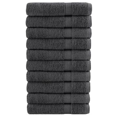 vidaXL Prémiové uteráky do sauny SOLUND 10ks antracit 80x200cm 600g/m2