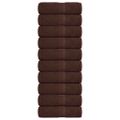 vidaXL Uteráky pre hostí FROGN 10 ks hnedé 30x50 cm 360 g/m²