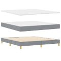 vidaXL LED box s pružinami s LED pásikmi Svetlosivá 180 x 200 cm látka