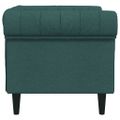 vidaXL Pohovka Chesterfield tmavozelená látka
