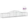vidaXL Oblúkový gabionový kôš 17 ks 300x50x40/60 cm pozinkované železo
