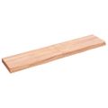 vidaXL Kúpeľňová doska bledohnedá 140x30x(2-6) cm ošetrený masív