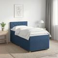 vidaXL Posteľ boxspring s matracom Modrá 80 x 200 cm Látka