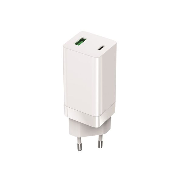 Setty GAN wall charger PD+QC USB + USB-C 65W LSI-02 white JO