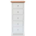 vidaXL Vysoká komoda so zásuvkami 45x32x115 cm, dubový masív