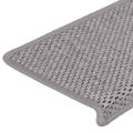 vidaXL Samolepiace nášľapy na schody Sisal 30 ks 65x21x4 cm strieborné